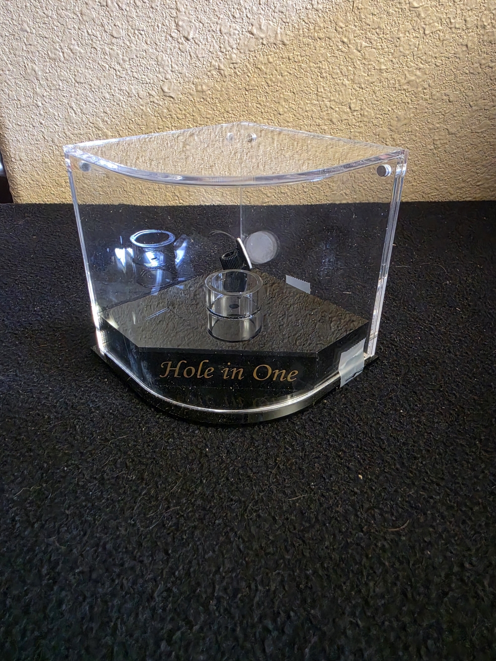 ​"Hole in One" Golf Ball Display Case – Commemorative Sports Memorabilia